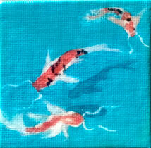 Koi in the pool Magnet